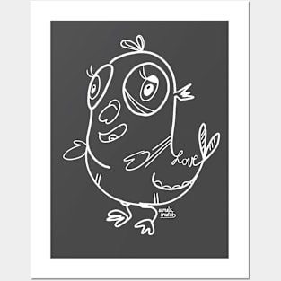 Crazy bird monster Posters and Art